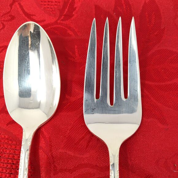 5 Serving 1940'S Wm ROGERS "EXQUISITE" Serving Pieces Silver Plated Beautiful - Picture 5 of 16
